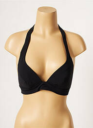 Haut de maillot de bain stretch haut soutien-gorge moulé noir LOU femme