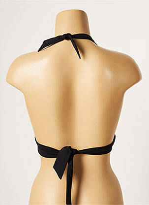 Haut de maillot de bain stretch haut soutien-gorge moulé noir LOU femme