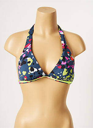 Haut de maillot de bain stretch haut soutien-gorge avec mousse de rembourrage amovible bleu CHERRY BEACH femme