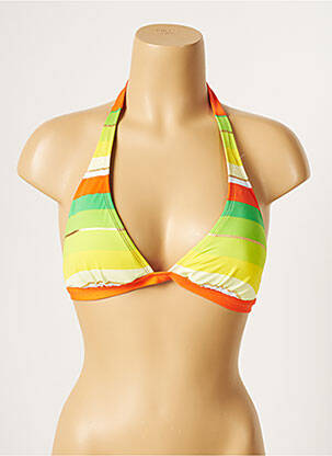 Haut de maillot de bain stretch haut soutien-gorge avec mousse de rembourrage amovible vert CHERRY BEACH femme