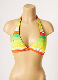 Haut de maillot de bain stretch haut soutien-gorge avec mousse de rembourrage amovible vert CHERRY BEACH femme