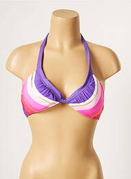 Haut de maillot de bain stretch haut soutien-gorge avec mousse de rembourrage amovible violet CHERRY BEACH femme