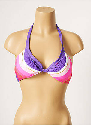 Haut de maillot de bain stretch haut soutien-gorge avec mousse de rembourrage amovible violet CHERRY BEACH femme