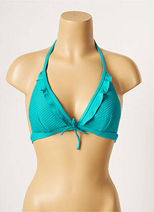 Haut de maillot de bain stretch haut soutien-gorge avec mousse de rembourrage amovible bleu VARIANCE femme