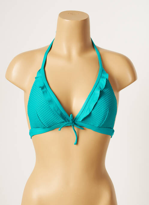 Haut de maillot de bain stretch haut soutien-gorge avec mousse de rembourrage amovible bleu VARIANCE femme