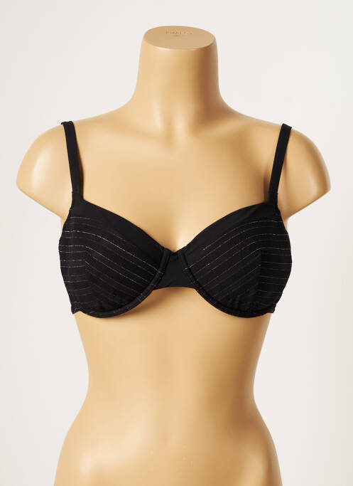 Haut de maillot de bain noir LOU pour femme