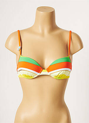 Haut de maillot de bain haut soutien-gorge moulé haut soutien-gorge moulé orange CHERRY BEACH femme