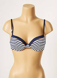 Haut de maillot de bain stretch haut soutien-gorge moulé bleu CHERRY BEACH femme