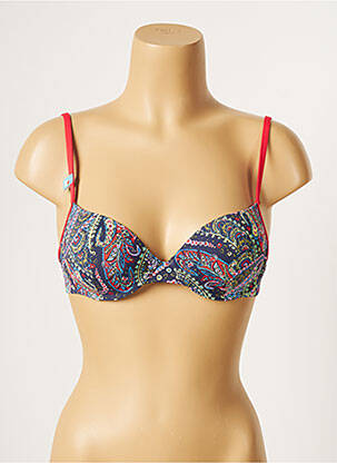 Haut de maillot de bain haut soutien-gorge moulé haut soutien-gorge moulé bleu CHERRY BEACH femme