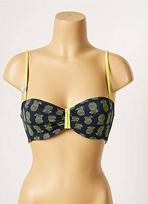 Haut de maillot de bain haut soutien-gorge moulé haut soutien-gorge moulé bleu CHERRY BEACH femme