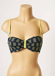 Haut de maillot de bain haut soutien-gorge moulé haut soutien-gorge moulé bleu CHERRY BEACH femme