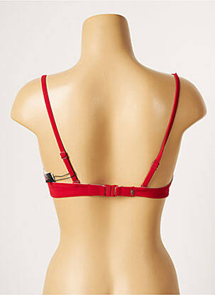 Haut de maillot de bain bretelles élastiquées amovibles haut soutien-gorge balconnet rouge LOU femme