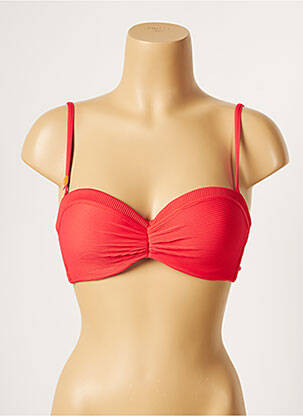 Haut de maillot de bain stretch haut bandeau rouge CHERRY BEACH femme