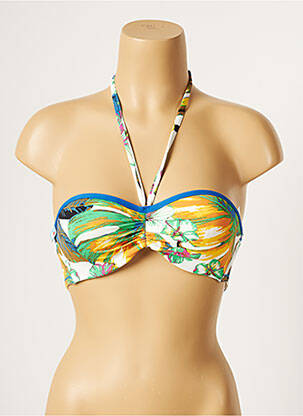 Haut de maillot de bain haut soutien-gorge moulé haut soutien-gorge moulé blanc CHERRY BEACH femme