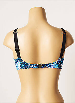 Haut de maillot de bain stretch haut soutien-gorge emboitant bleu BESTFORM femme