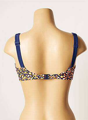 Haut de maillot de bain stretch haut soutien-gorge emboitant bleu BESTFORM femme