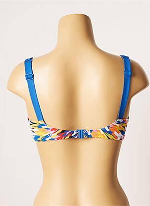 Haut de maillot de bain stretch haut soutien-gorge emboitant bleu BESTFORM femme
