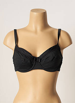 Haut de maillot de bain stretch haut soutien-gorge emboitant noir BESTFORM femme