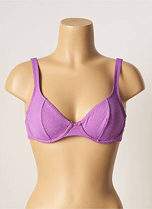 Haut de maillot de bain stretch haut soutien-gorge emboitant violet CHERRY BEACH femme
