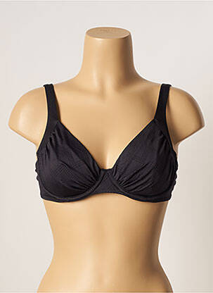 Haut de maillot de bain stretch haut soutien-gorge emboitant noir BELCOR femme