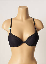 Haut de maillot de bain stretch haut soutien-gorge push-up noir CHERRY BEACH femme
