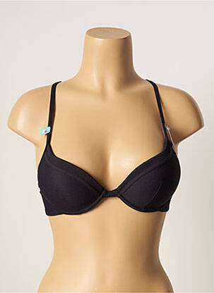 Haut de maillot de bain stretch haut soutien-gorge push-up noir CHERRY BEACH femme