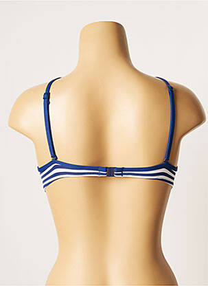 Haut de maillot de bain stretch haut soutien-gorge push-up bleu CHERRY BEACH femme