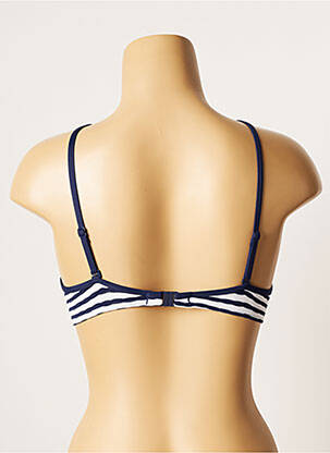 Haut de maillot de bain stretch haut soutien-gorge push-up bleu CHERRY BEACH femme