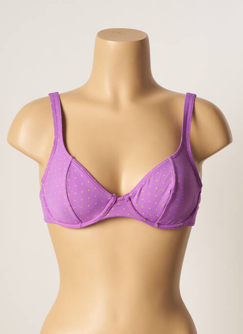 Haut de maillot de bain violet CHERRY BEACH pour femme
