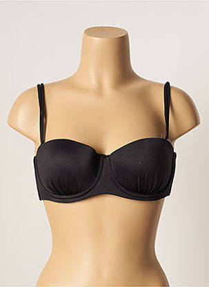 Haut de maillot de bain stretch haut bandeau noir BELCOR femme