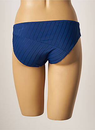Bas de maillot de bain tissage texturé culotte bleu LOU femme