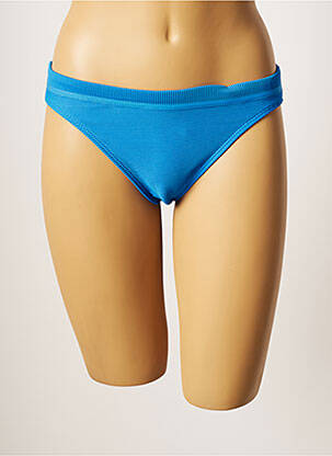 Bas de maillot de bain tissage texturé culotte bleu CHERRY BEACH femme