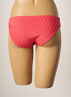 Bas de maillot de bain imprimé rayures culotte rose LOU femme