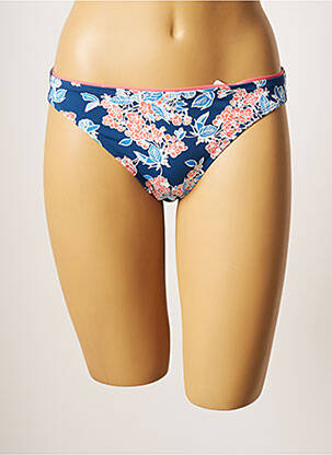 Bas de maillot de bain imprimé fleurs culotte bleu CHERRY BEACH femme