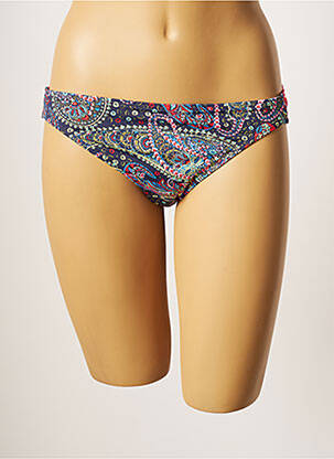 Bas de maillot de bain imprimé fantaisie culotte bleu CHERRY BEACH femme