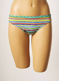 Bas de maillot de bain imprimé fantaisie culotte vert CHERRY BEACH femme