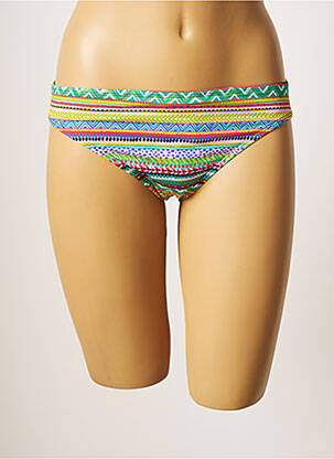 Bas de maillot de bain imprimé fantaisie culotte vert CHERRY BEACH femme
