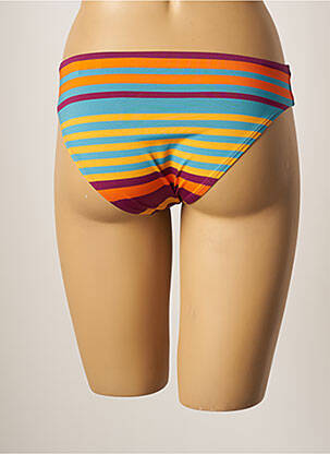 Bas de maillot de bain effet matière satinée culotte orange LOU femme