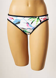 Bas de maillot de bain imprimé tie and dye culotte blanc CHERRY BEACH femme