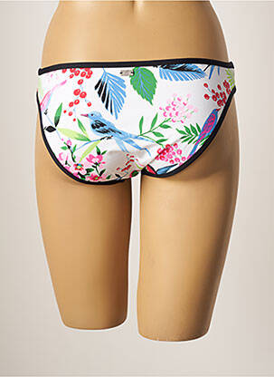 Bas de maillot de bain imprimé tie and dye culotte blanc CHERRY BEACH femme