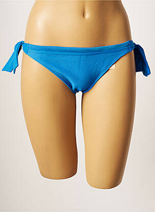 Bas de maillot de bain tissage texturé culotte bleu CHERRY BEACH femme