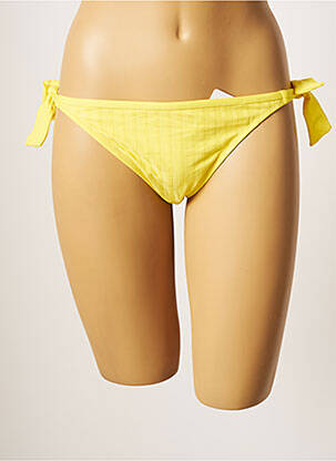 Bas de maillot de bain stretch bikini jaune CHERRY BEACH femme