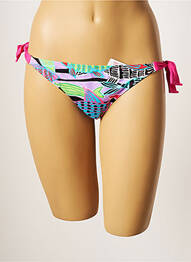 Bas de maillot de bain imprimé fantaisie bikini violet CHERRY BEACH femme