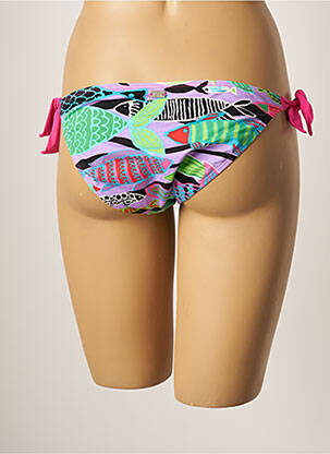 Bas de maillot de bain imprimé fantaisie bikini violet CHERRY BEACH femme