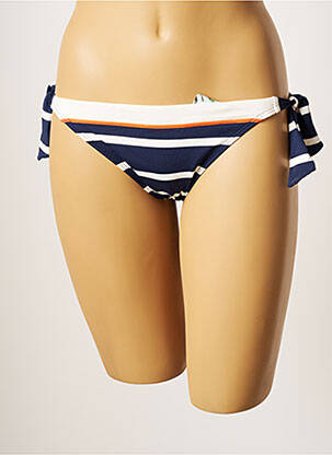 Bas de maillot de bain imprimé rayures bikini bleu CHERRY BEACH femme