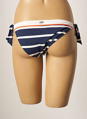 Bas de maillot de bain tissage texturé bikini bleu CHERRY BEACH femme