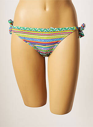 Bas de maillot de bain imprimé fantaisie bikini vert CHERRY BEACH femme