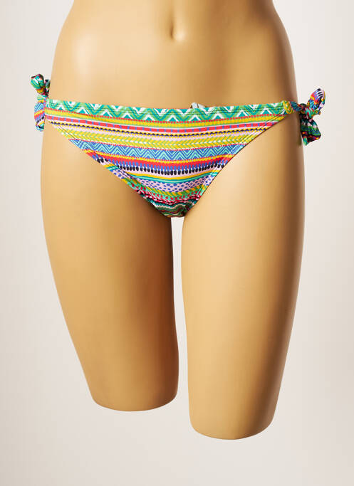 Bas de maillot de bain imprimé fantaisie bikini vert CHERRY BEACH femme