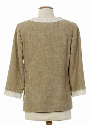 Veste casual col rond beige WEINBERG femme
