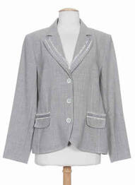 Veste casual col tailleur gris WEINBERG femme